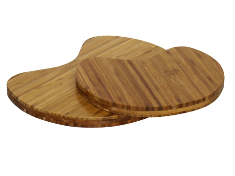 Bamboo cutting board, hearted shape